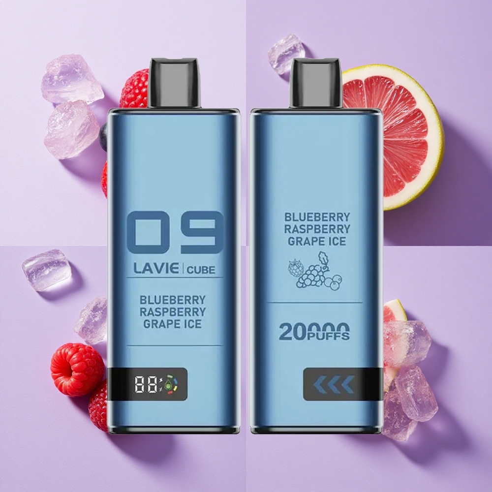 Borówka Malina Winogrono Lód Lavie Cube 20000 Zaciągnięć Poland vape wholesale