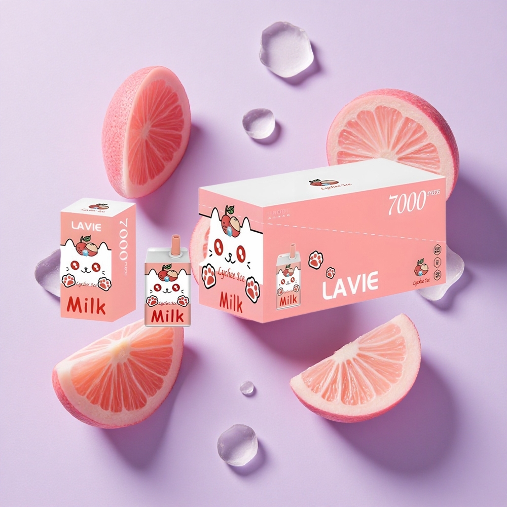 Lódz z Liczi LAVIE Milk 7000 Puffs 16ML Poland vape wholesale