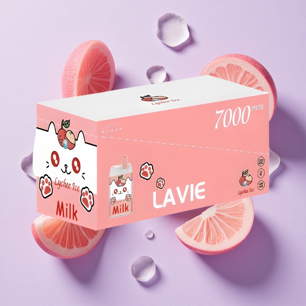 Lódz z Liczi LAVIE Milk 7000 Puffs 16ML Poland vape wholesale