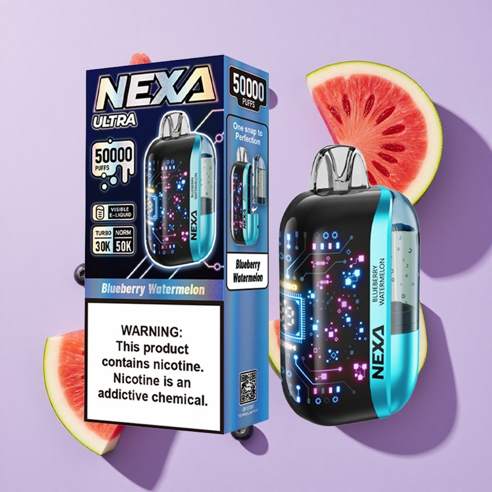 Borówka Arbuz NEXA Ultra 50000 Puffs Wyświetlacz 3d Poland vape wholesale