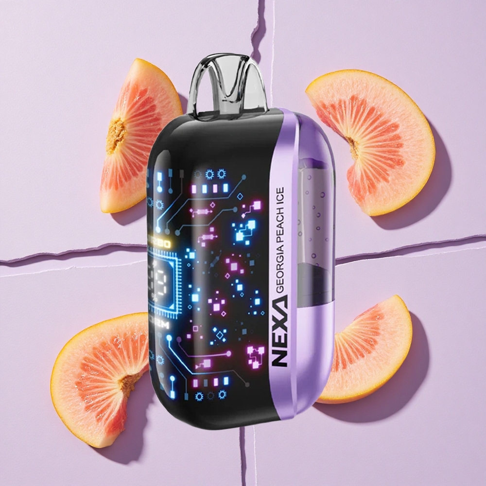 Brzoskwinia Lodowa Georgia NEXA Ultra 50000 Puffs Wyświetlacz 3D Poland vape wholesale