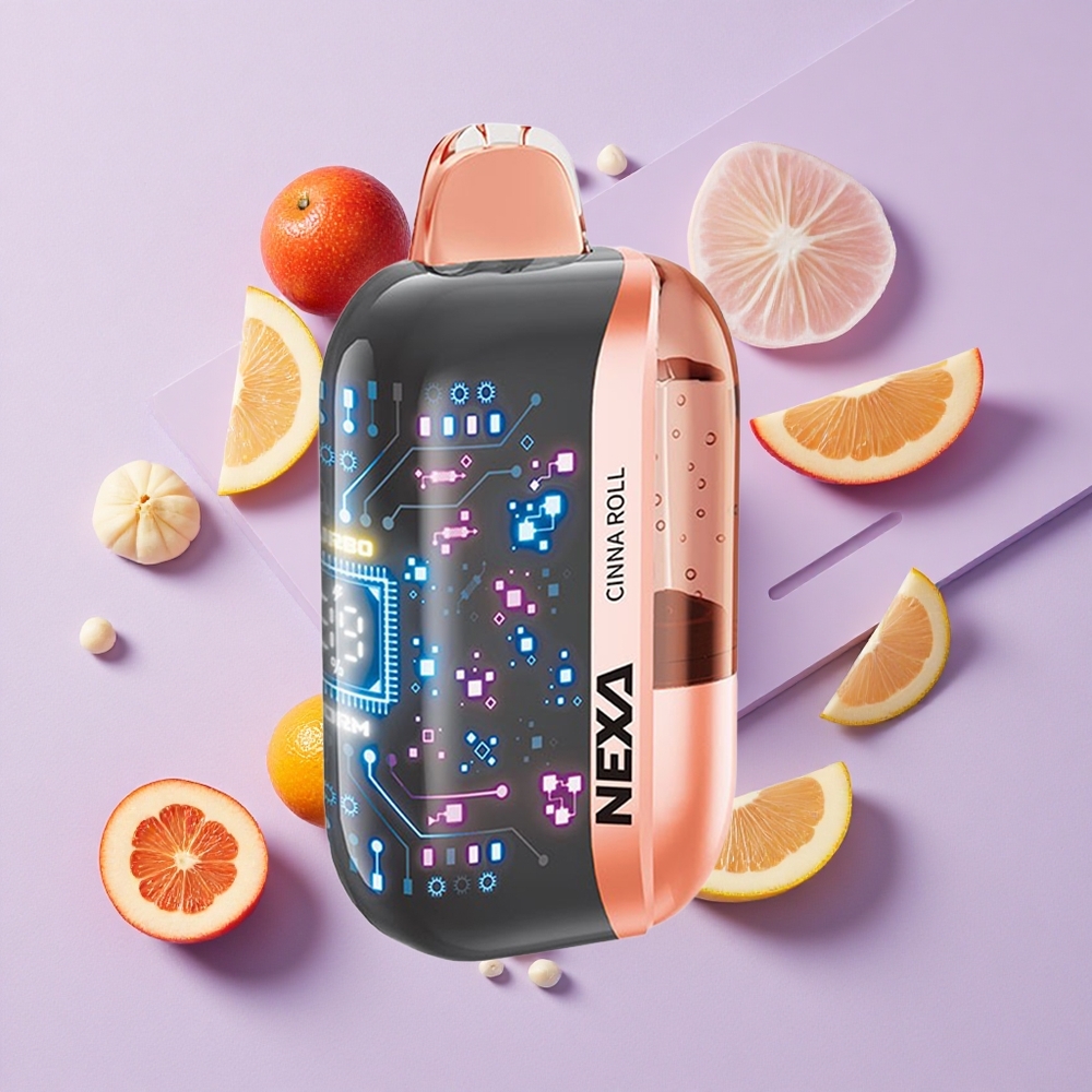 Cynamonowa Bułka NEXA Ultra 50000 Puffs z Wyświetlaczem 3D Poland vape wholesale