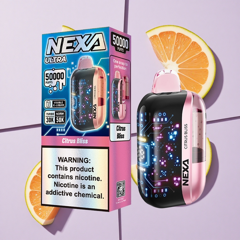 Cytrusowa Rozkosz NEXA Ultra 50000 Puffs Wyświetlacz 3D Poland vape wholesale