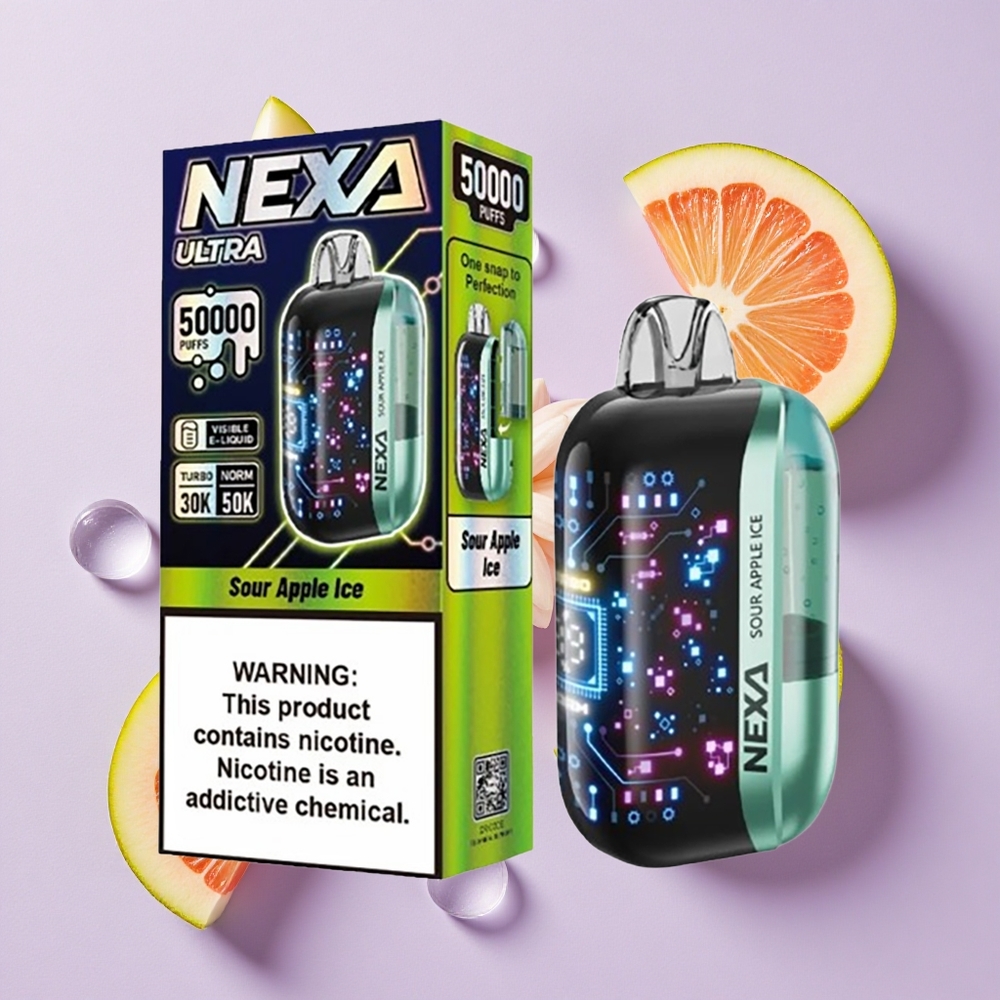 Kwaśne Jabłko Lód NEXA Ultra 50000 Puffs Typ-C Poland vape wholesale