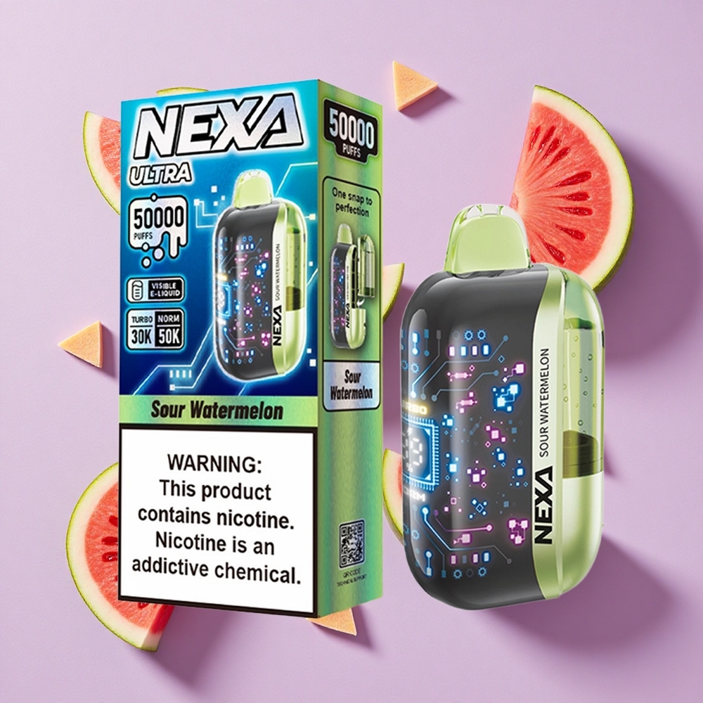 Kwaśny Arbuz NEXA Ultra 50000 Puffs Wyświetlacz 3D Poland vape wholesale