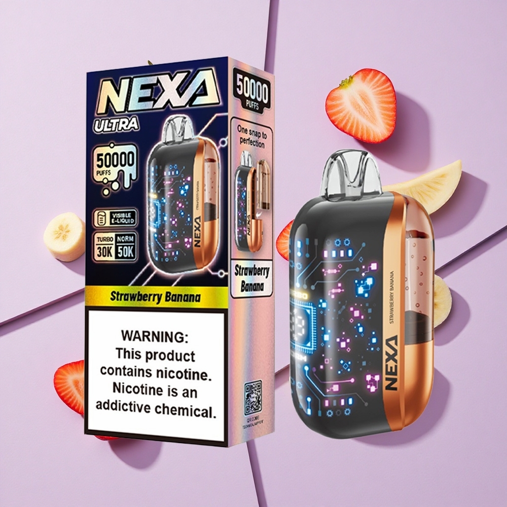 Truskawka Banan NEXA Ultra 50000 Puffs Wyświetlacz 3D Poland vape wholesale