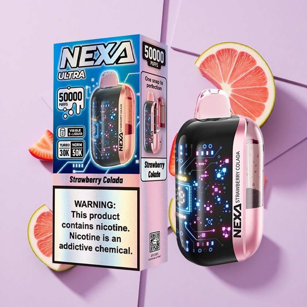 Truskawkowo-Kokosowa NEXA Ultra 50000 Puffs Wyświetlacz 3D Poland vape wholesale