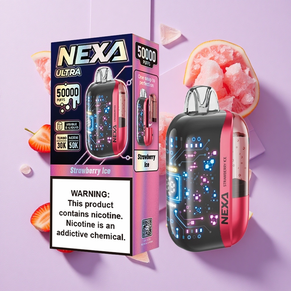 Truskawkowo-Lodowa NEXA Ultra 50000 Puffs Dual Mesh Poland vape wholesale