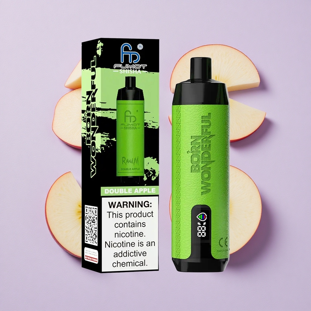 Podwójne Jabłko RandM Fumot Shisha 10000 Puffs LED Wskaźnik Poland vape wholesale