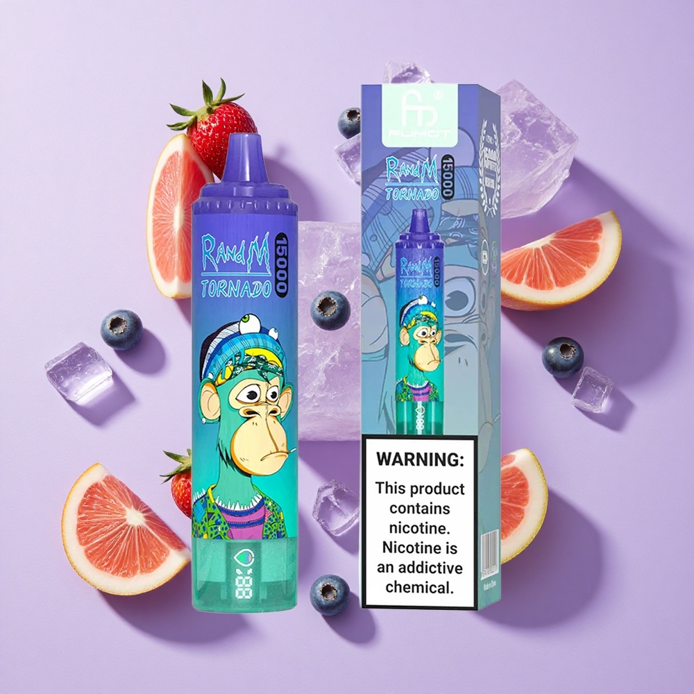 Borówka na Lodzie RandM Fumot Tornado 15000 Puffs Mesh Coil Poland vape wholesale