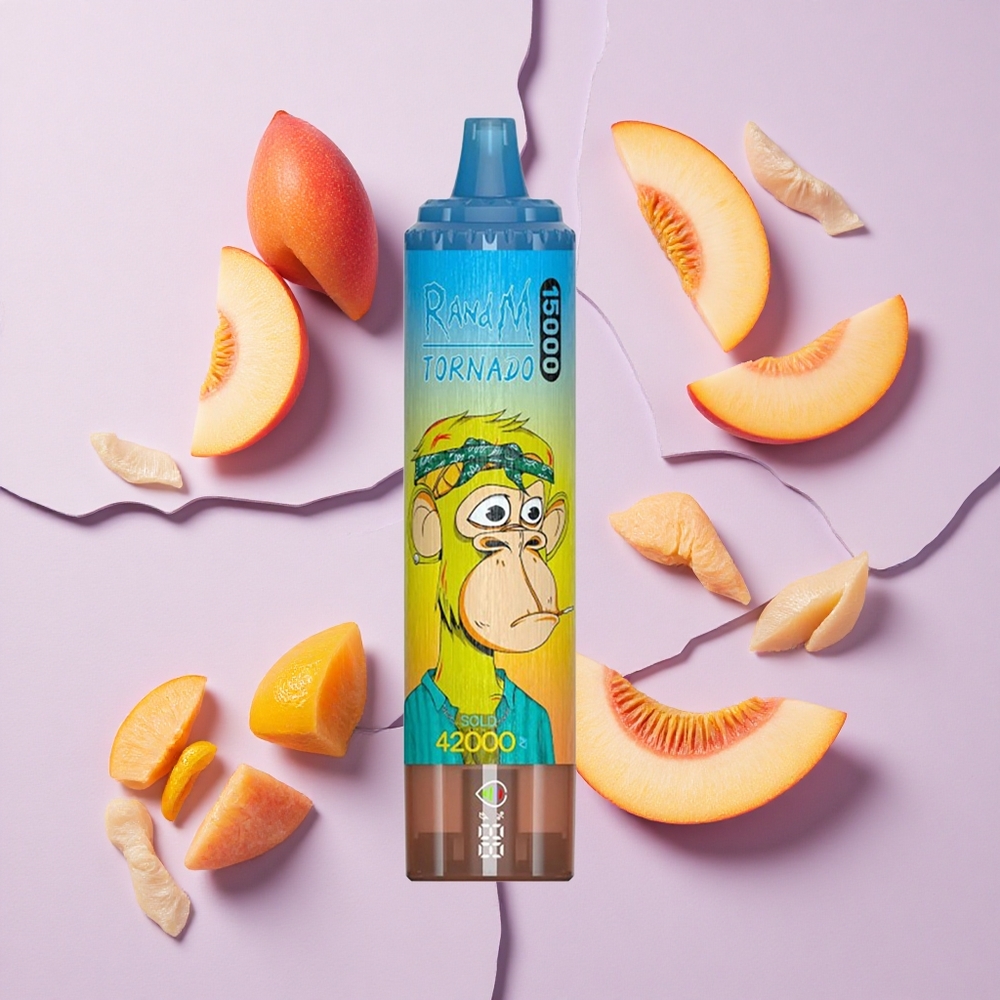 Brzoskwinia Mango RandM Fumot Tornado 15000 Puffs Mesh Poland vape wholesale