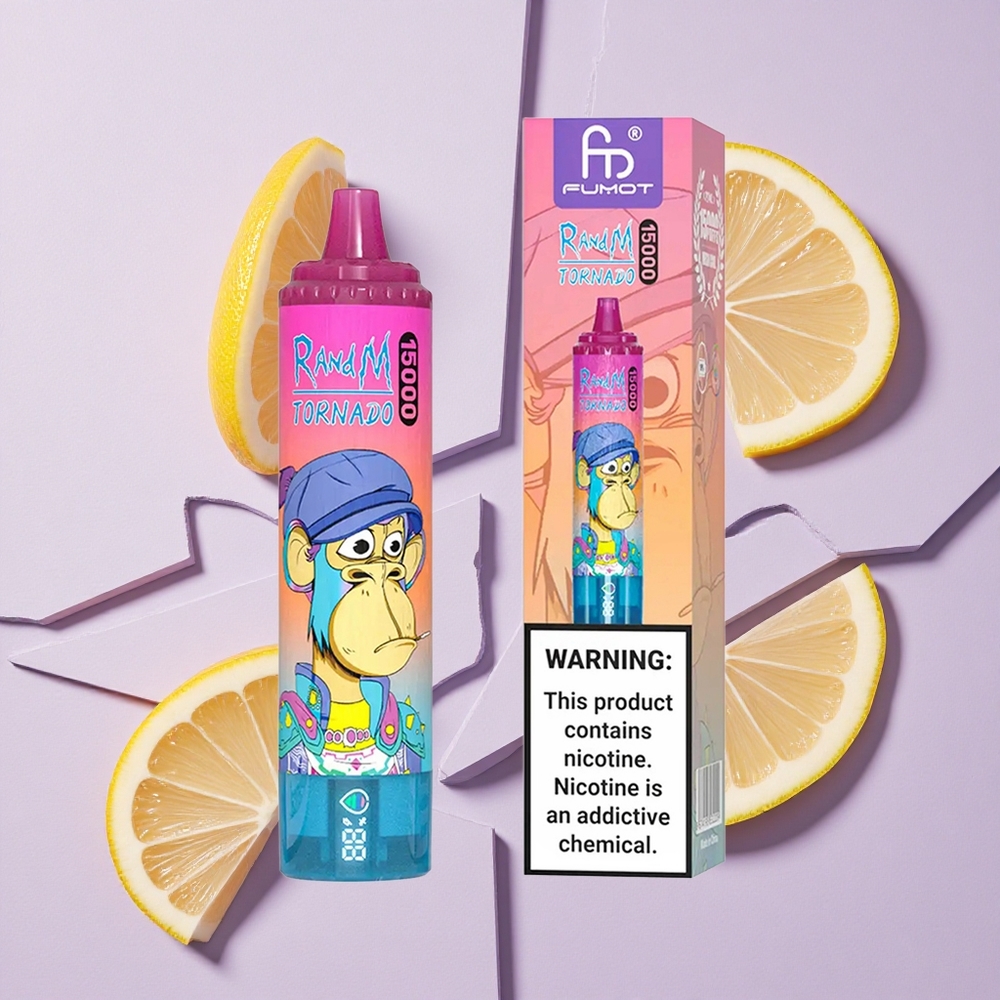 Lemonada RandM Fumot Tornado 15000 Puffs Wyświetlacz LCD Poland vape wholesale