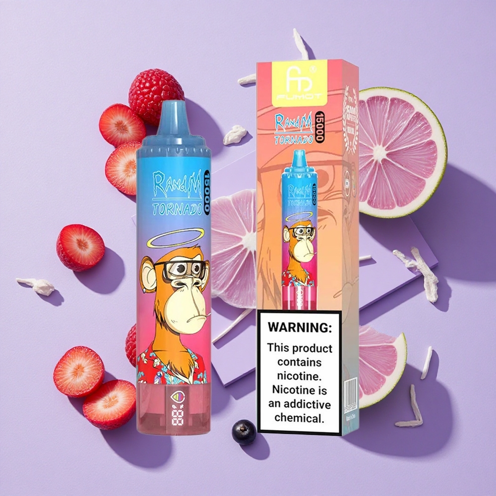 Niebieska Malina Wiśnia RandM Fumot Tornado 15000 Pustów LCD Poland vape wholesale