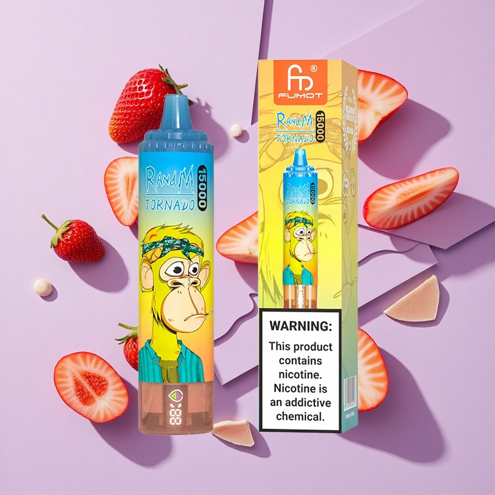 Truskawkowa RandM Fumot Tornado 15000 Puffs 25ml Poland vape wholesale