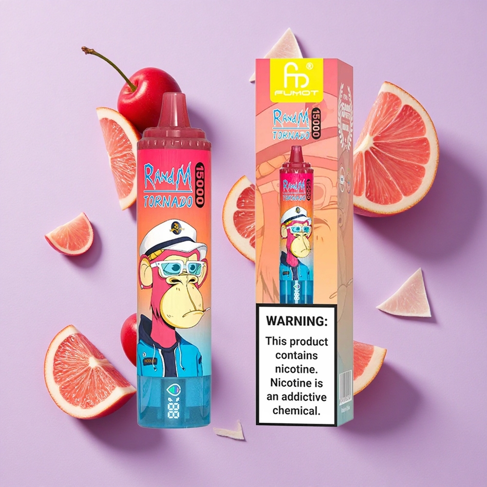 Wiśnia RandM Fumot Tornado 15000 Puffs 25ml Mesh Coil Poland vape wholesale