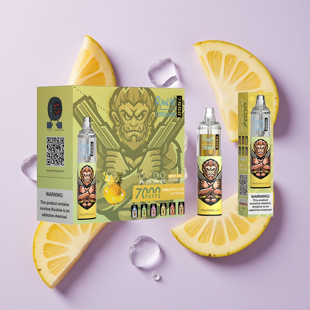 Ananas Lód RandM Fumot Tornado 7000 Puffs Jednorazowy Vape Poland vape wholesale