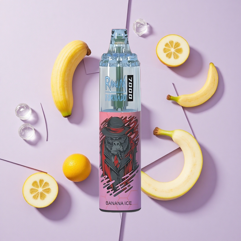 Banana Lód RandM Fumot Tornado 7000 Puffs Typ-C Port Poland vape wholesale