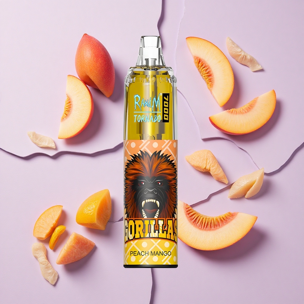 Brzoskwinia Mango RandM Fumot Tornado 7000 Puffs Jednorazowy Vape Poland vape wholesale