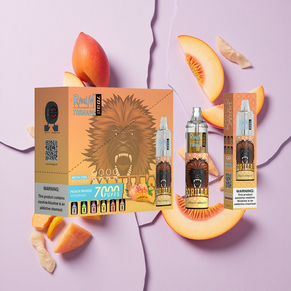 Brzoskwinia Mango RandM Fumot Tornado 7000 Puffs Jednorazowy Vape Poland vape wholesale