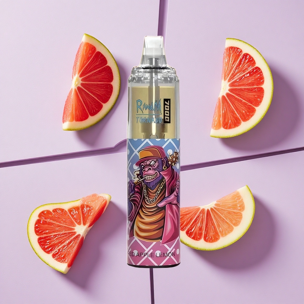 Czerwone Jabłko Cytryna RandM Fumot Tornado 7000 Puffs Mesh Coil Poland vape wholesale