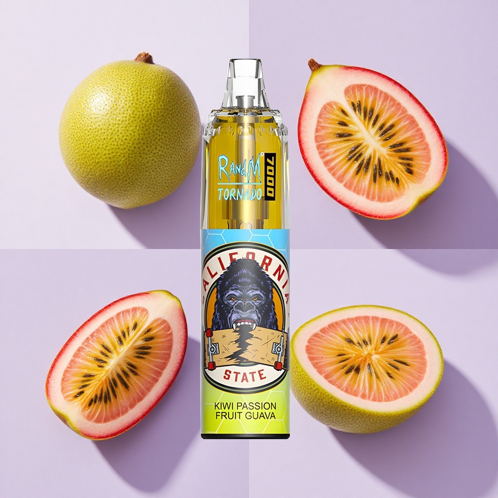 Kiwi Marakuja Guawa RandM Fumot Tornado 7000 Puffs RGB Light Poland vape wholesale