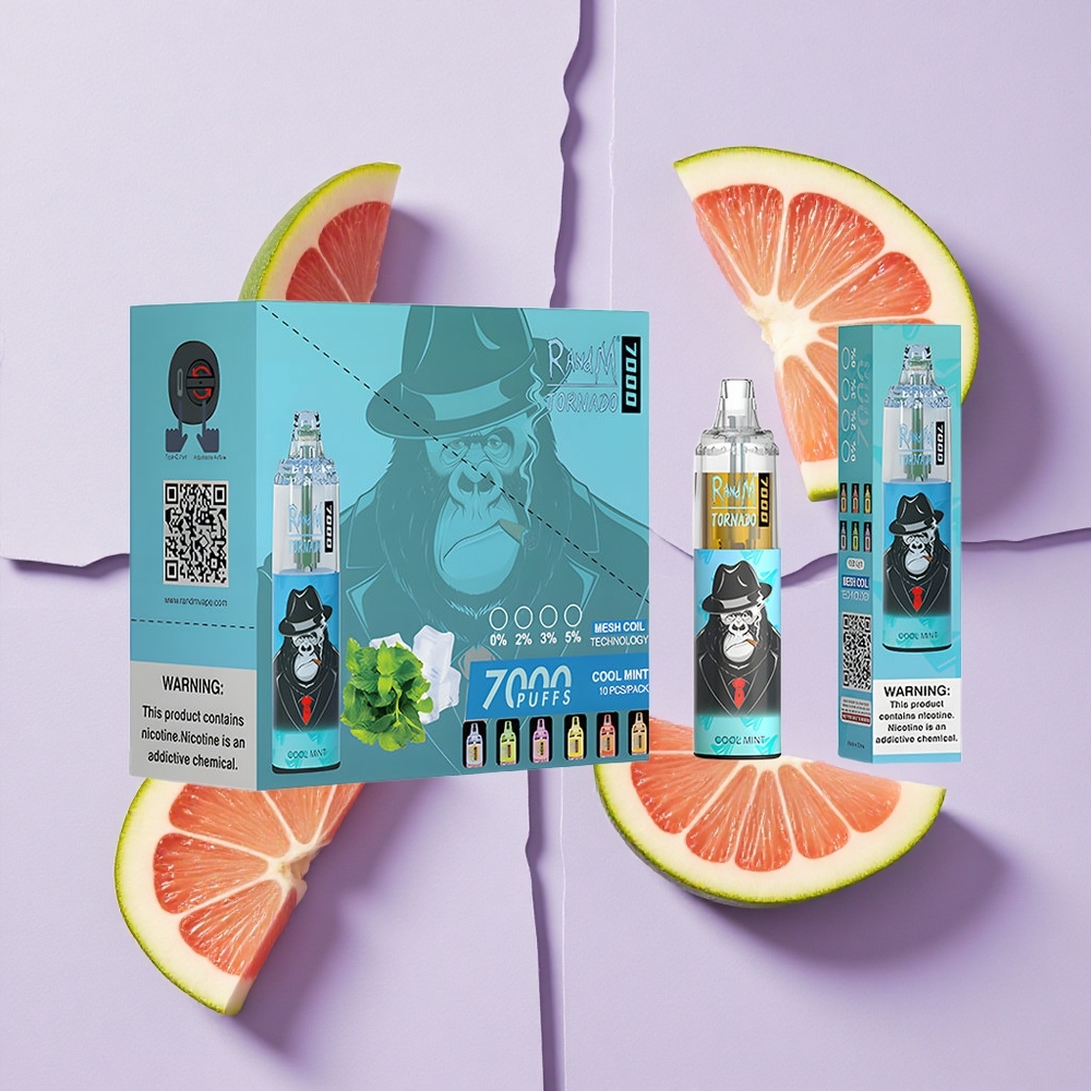 Mięta Chłodna RandM Fumot Tornado 7000 Puffs Mesh Poland vape wholesale
