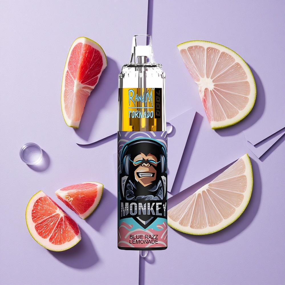 Niebieska Malina Lemonada RandM Fumot Tornado 7000 Puffs Mesh Coil Poland vape wholesale