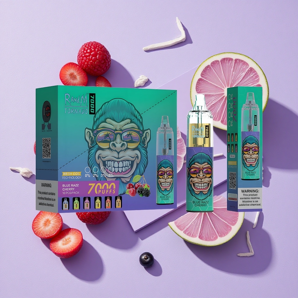 Niebieska Malina Wiśnia RandM Fumot Tornado 7000 Puffs Poland vape wholesale