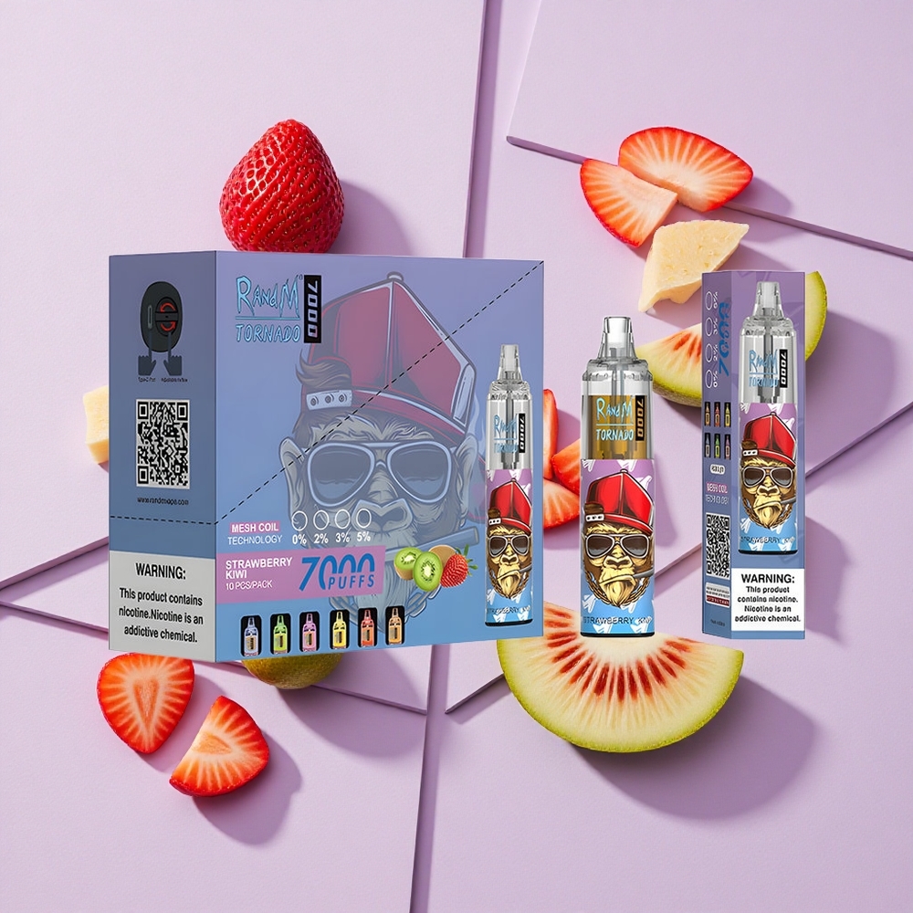 Truskawka Kiwi RandM Fumot Tornado 7000 Puffs Mesh Poland vape wholesale