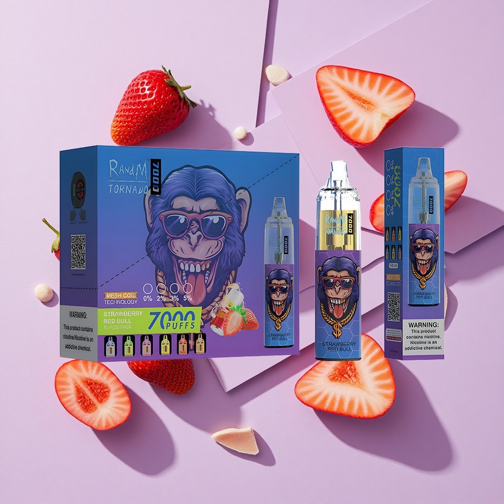 Truskawka Red Bull RandM Fumot Tornado 7000 Puffs Poland vape wholesale
