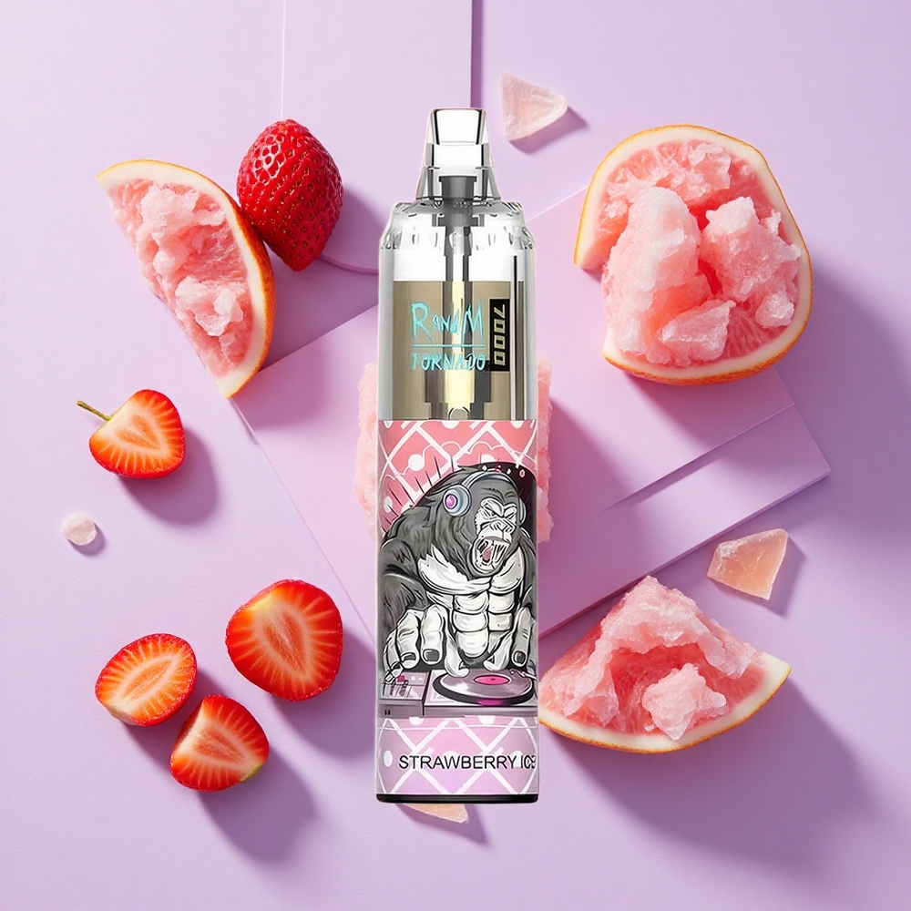 Truskawkowo-Lodowa RandM Fumot Tornado 7000 Puffs Mesh Coil Poland vape wholesale