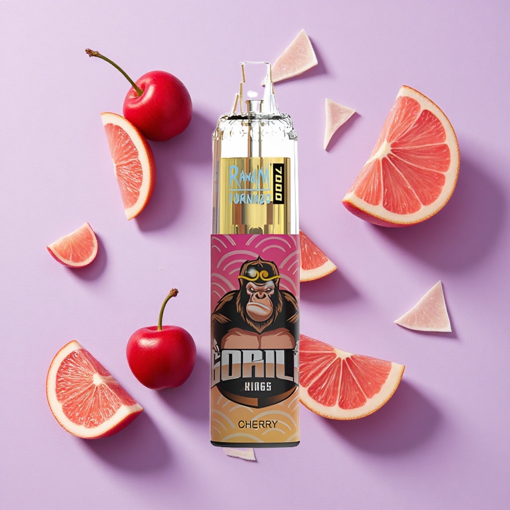 Wiśnia RandM Fumot Tornado 7000 Puffs RGB Light Poland vape wholesale
