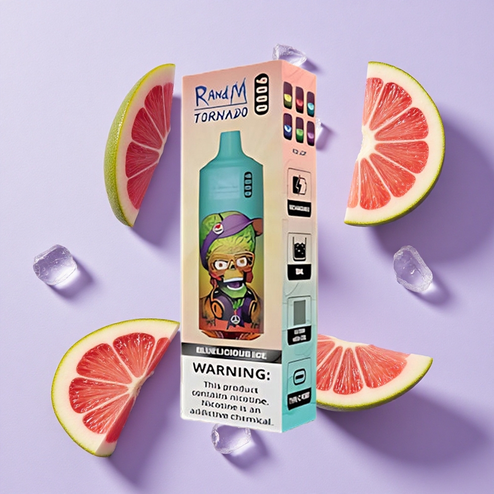 Błyszczący Lód RandM Fumot Tornado 9000 Puffs Mesh Coil Poland vape wholesale