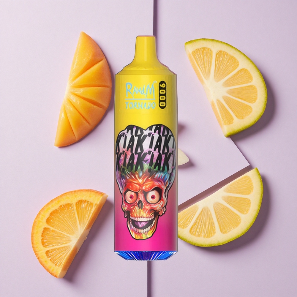 Brzoskwiniowy Mango Ananas RandM Fumot Tornado 9000 Puffs Wyświetlacz RGB Poland vape wholesale