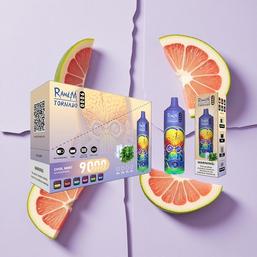 Miętowa Chłód RandM Fumot Tornado 9000 Puffs 850 mAh Poland vape wholesale
