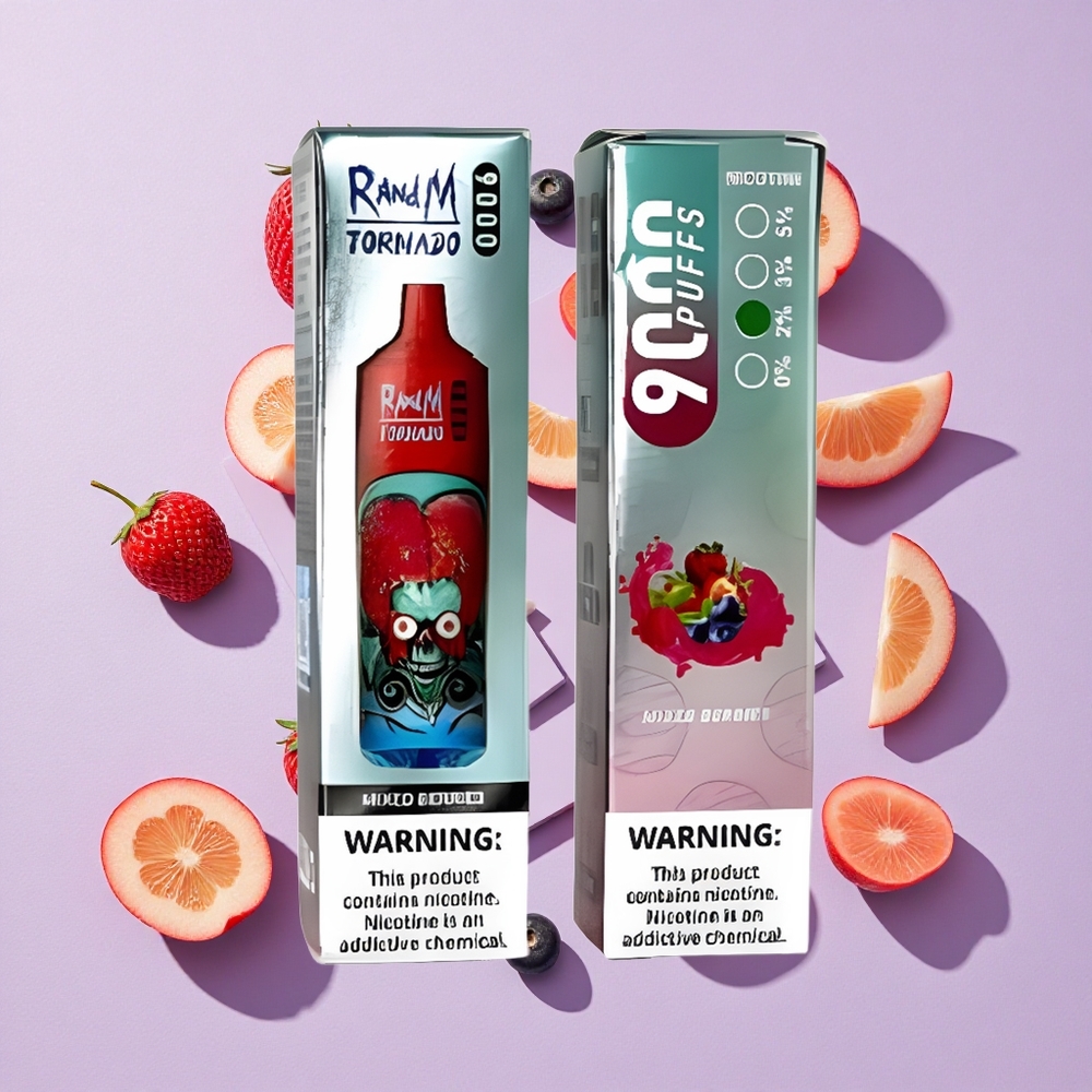 Mieszane Jagody RandM Fumot Tornado 9000 Puffs Wyświetlacz RGB Poland vape wholesale