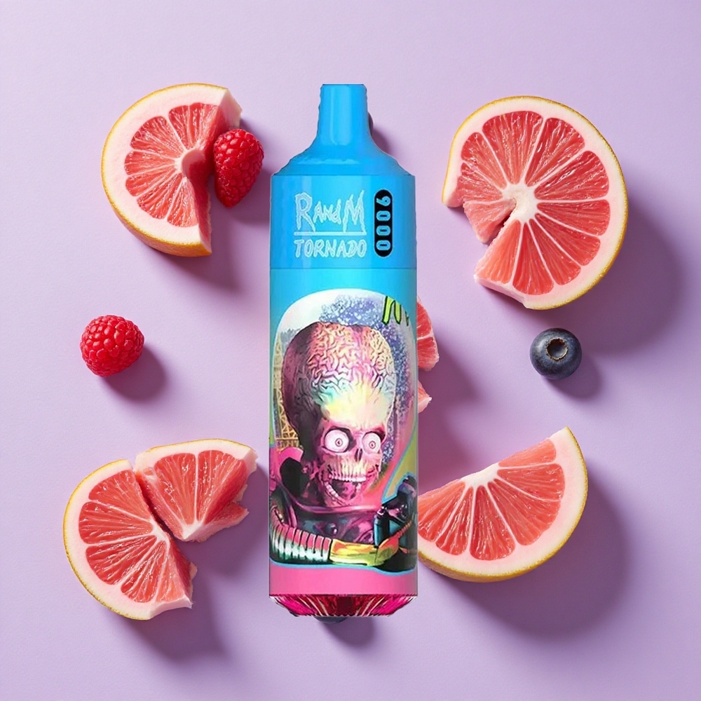 Połączenie Jagoda-Kwaśna Malina RandM Fumot Tornado 9000 Puffs Wyświetlacz RGB Poland vape wholesale