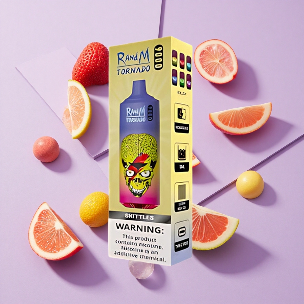Skittles RandM Fumot Tornado 9000 Puffs Jednorazowy Vape Pojemność e-liquidu 18 ml Poland vape wholesale