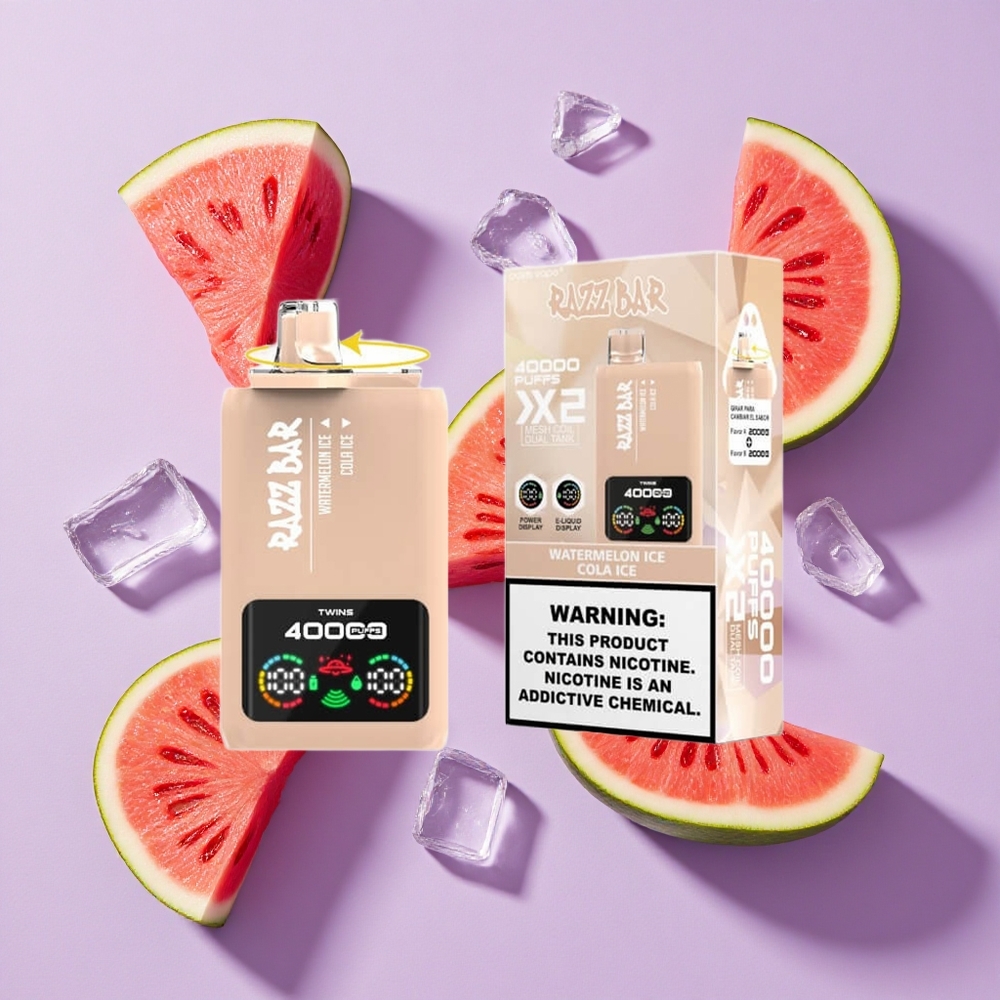 Arbuz Lód_Lód Cola Razz Bar 40000 Puffs Wyświetlacz Mocy Poland vape wholesale