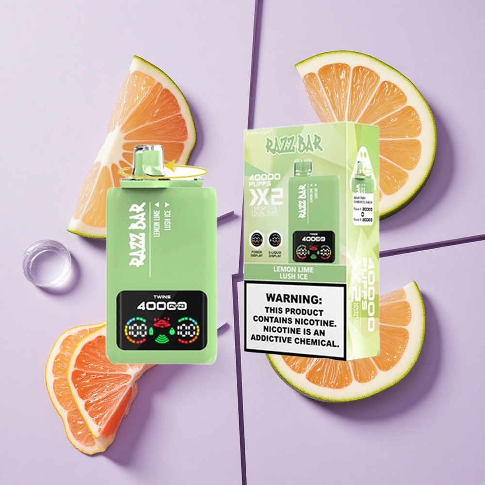 Cytryna Limonka_Lodowa Moc Razz Bar 40000 Puffs Wyświetlacz Mocy Poland vape wholesale