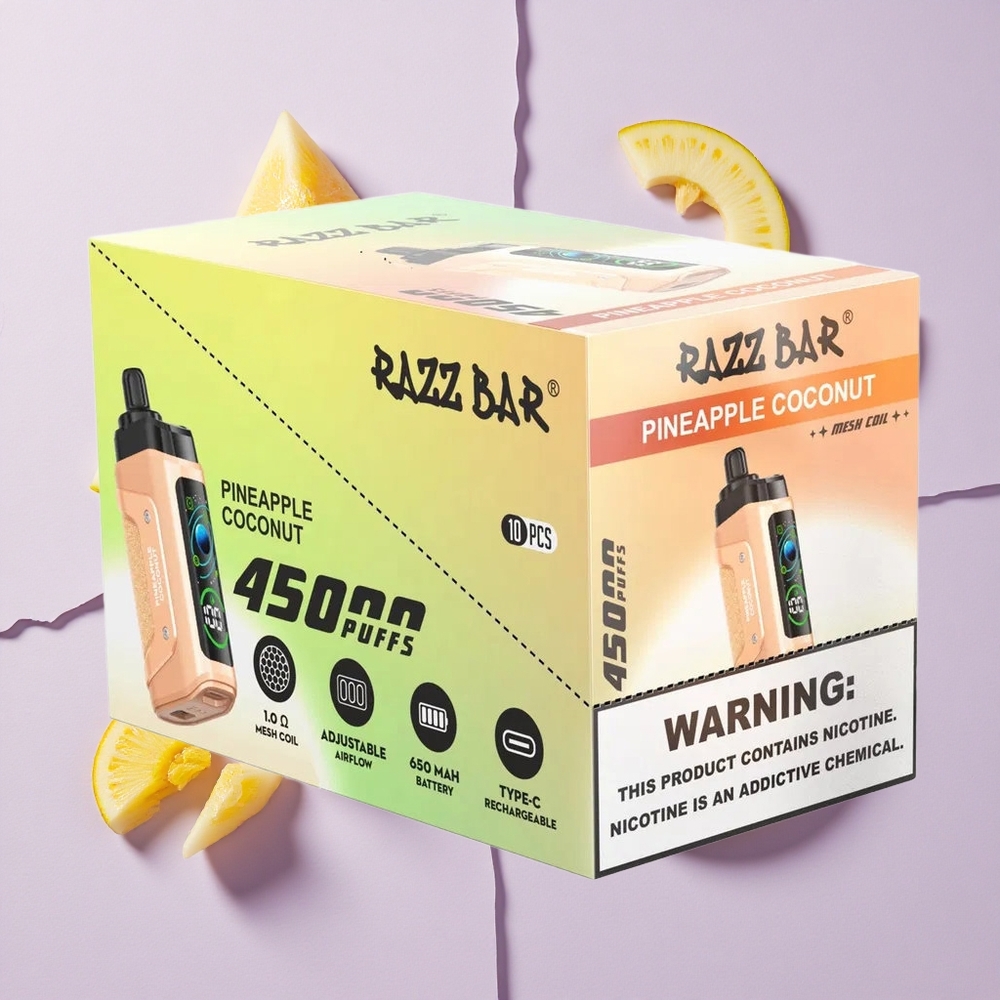 Ananas Kokos Razz Bar 45000 Puffs 20 mg/ml Nikotyna Poland vape wholesale