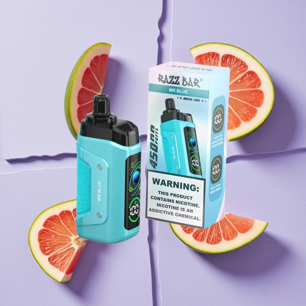 Kombinacja Smakowa Niebieski Mr Razz Bar 45000 Puffs Typ-C Ładowalny Poland vape wholesale