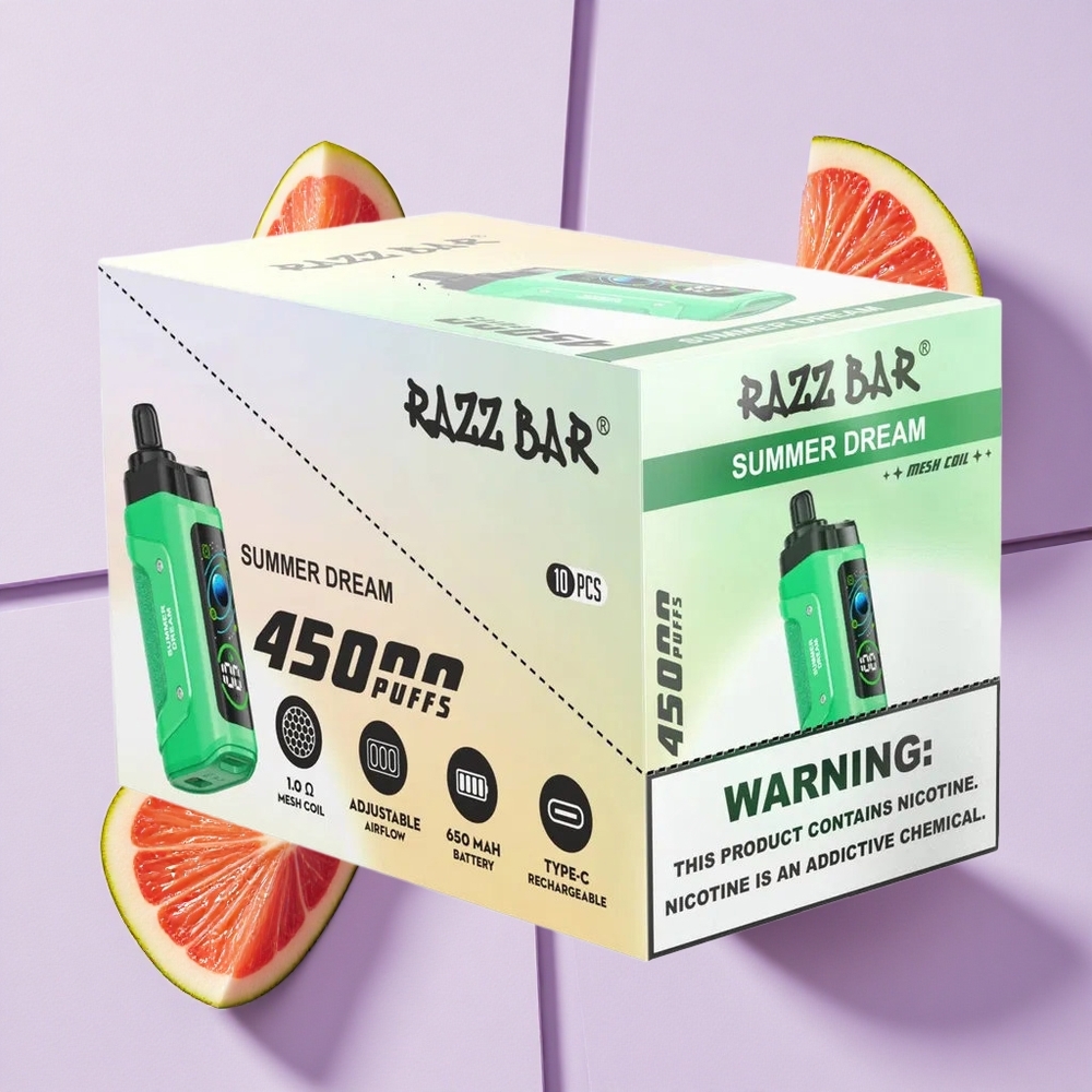 Letnia Marca Razz Bar 45000 Puffs z Regulacją Przepływu Powietrza Poland vape wholesale