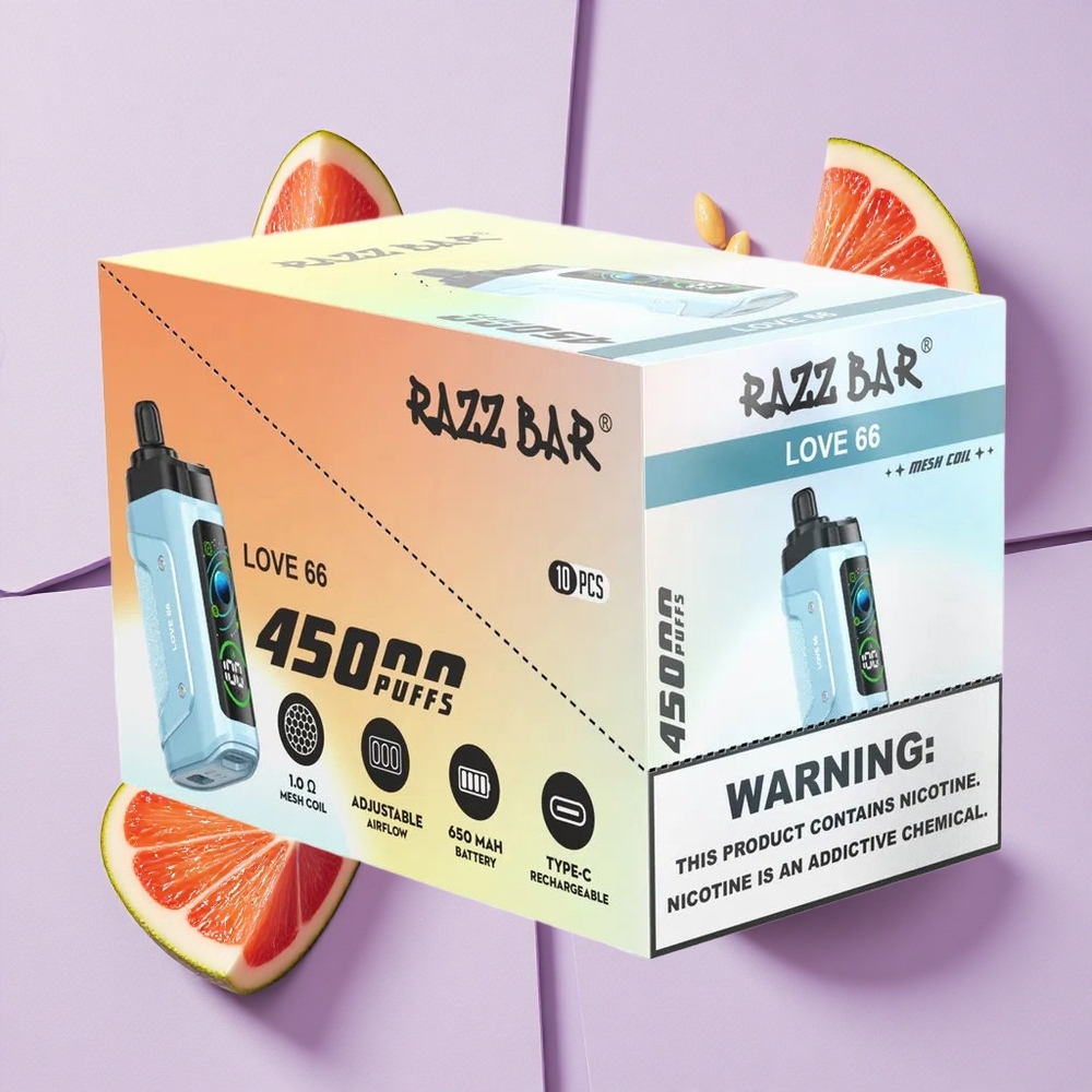 Malinowa Miłość Razz Bar 45000 Puffs Regulowany Przepływ Powietrza Poland vape wholesale