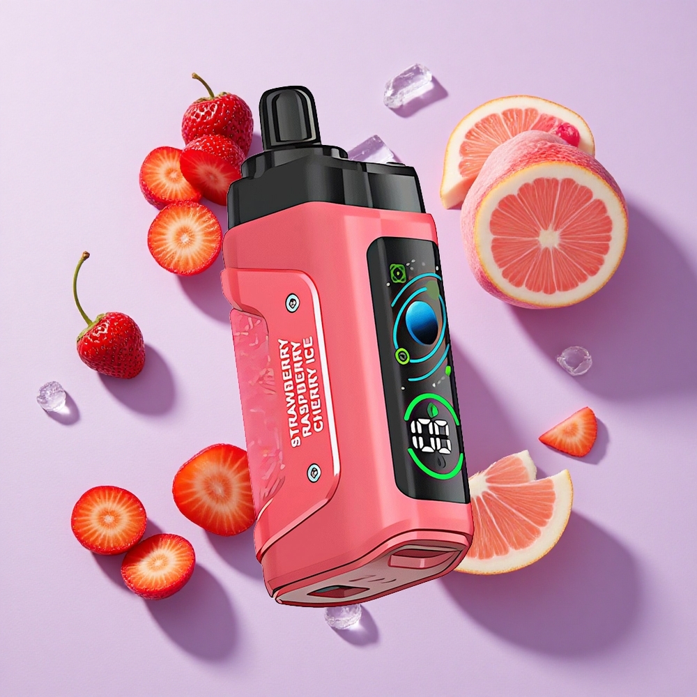Truskawka Wiśnia Lód Razz Bar 45000 Puffs z Regulacją Przepływu Powietrza Poland vape wholesale