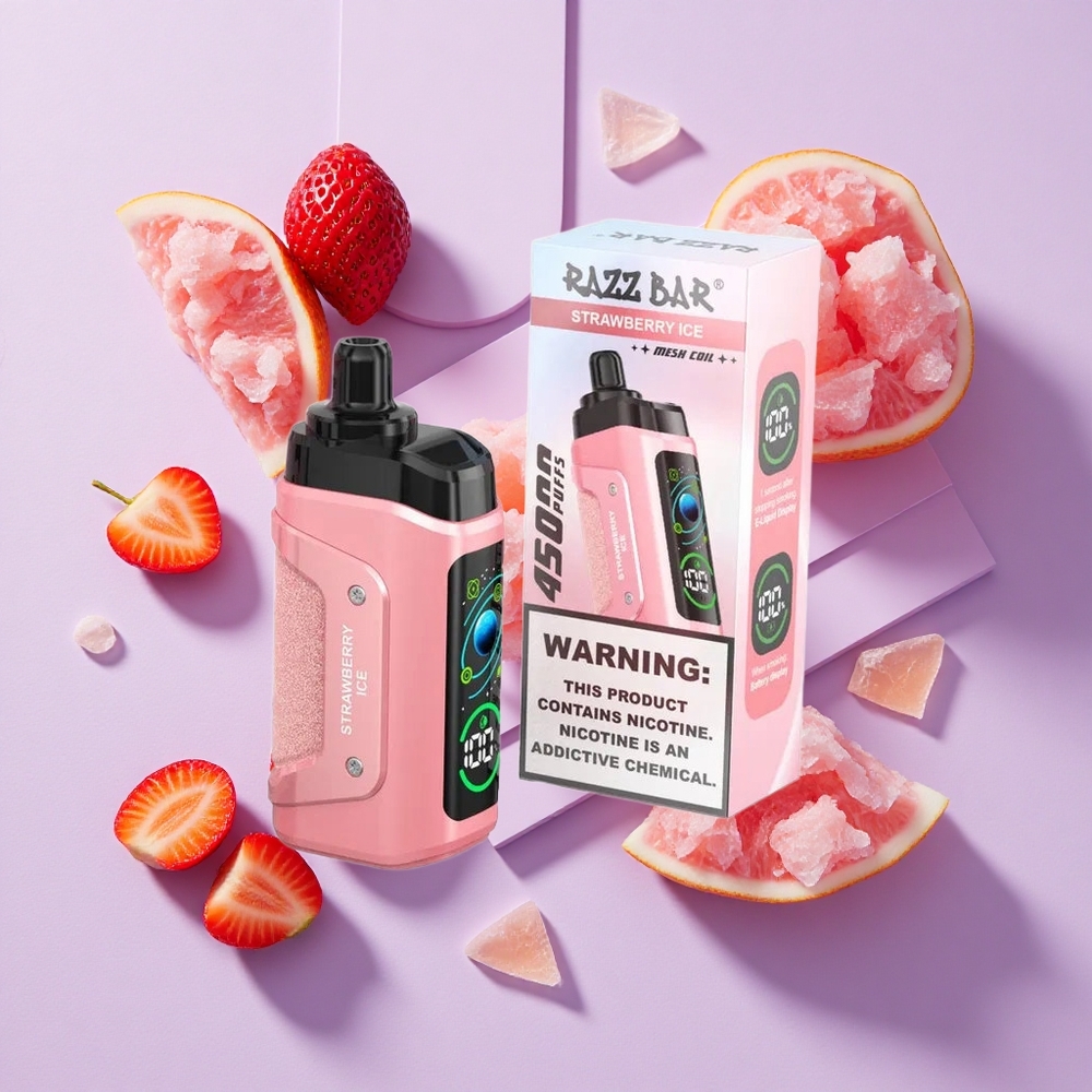Truskawkowo-Lodowa Razz Bar 45000 Puffs z Osiągalnymi 45000 Puffami Poland vape wholesale