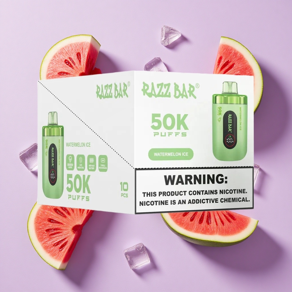 Arbuz Lód Razz Bar 50K Puffs 50000 Zaciągnięć Poland vape wholesale