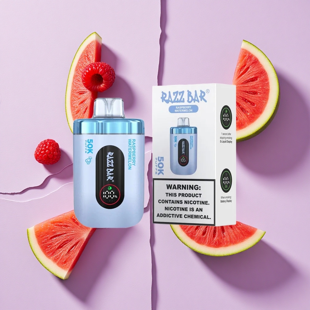 Malinowo-Arbuzowy Razz Bar 50K Puffs 50000 Zaciągnięć Poland vape wholesale