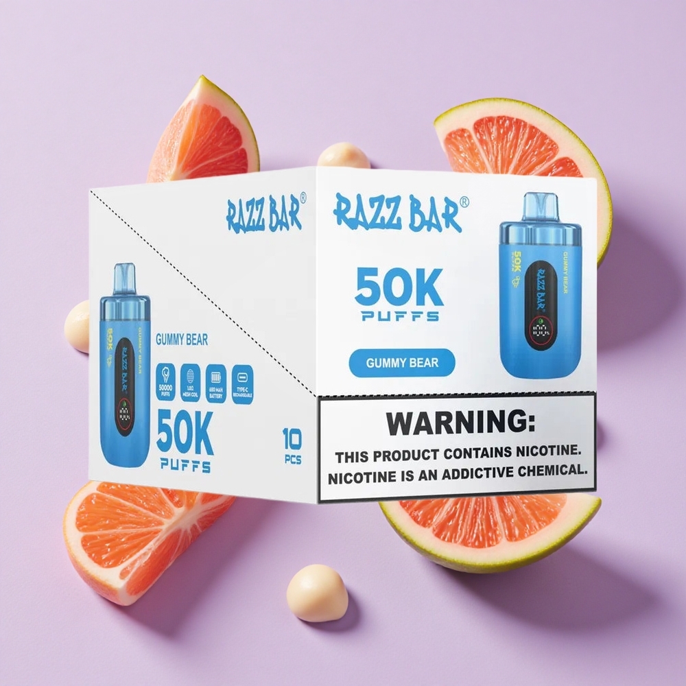 Miś Gumiś Razz Bar 50K Puffs 1.0 Ohm Poland vape wholesale