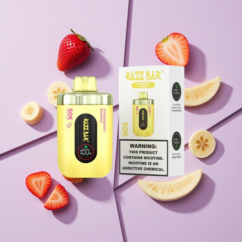 Truskawka Banan Razz Bar 50K Puffs 50000 Zaciągnięć Type-C Poland vape wholesale